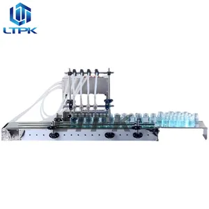 LT-F3000CW Semi Automatic Small Mini 4 Nozzles Glass Pet Bottling Liquid Olive Oil Juice Cans Bottle Filling Machine