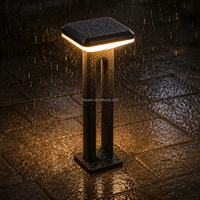 Lampe murale solaire LED 2026 extérieure étanche IP65 en aluminium et PC, alimentée par batterie LFP, pour aménagement paysager, jardin, maison et allée