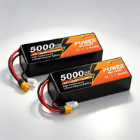 Batterie LiPo souple Newyenk 11.1V 5000mAh 70C avec connecteur Deans EC5, haute décharge, 800 cycles, polymère lithium pour voiture RC, camion, bateau, buggy