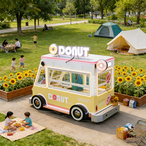Retro European Style Food <b>Trailer</b> Handcrafted Mobile Food Cart for Feature Commercial Street - Product Image 1
