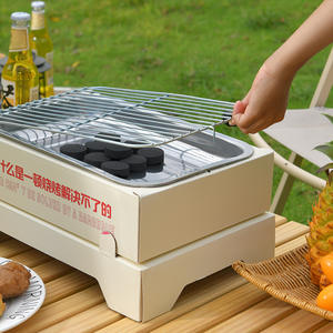 Ensemble de barbecue jetable portable en carton pour extérieur, réchaud à charbon sans fumée pour pique-nique et camping - Product Image 5