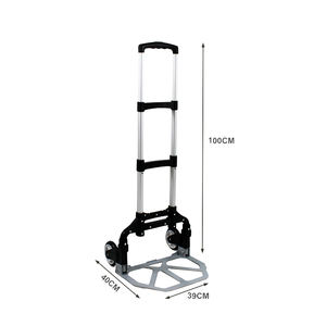 Carrello del carrello dei bagagli del camion della mano pieghevole resistente di capacità di 75 kg con 2 ruote di gomma - Product Image 3