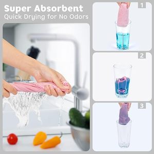 Microfiber Cleaning Cloth Roll BlueShop Towels Sheets Washable, MicrofiberTowels for Cars Reusable <strong>PaperTowel</strong> for House Kitchen - Product Image 4