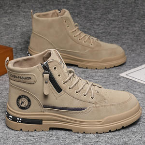 Chaussures de travail d'hiver pour hommes Bottes Martin Antidérapantes Résistantes à l'usure Outillage Doublure Polaire Coton Chaud pour la Marche - Product Image 2