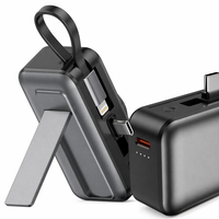 Batterie externe mini certifiée CE/RoHS, charge rapide PD20W 5000mAh, 3 ports Type-C, prend en charge 3 appareils, batterie portable EU/NA/AU