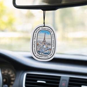 Désodorisant de voiture suspendu sur le thème de <span class=keywords><strong>Paris</strong></span>, en gros, OEM, marque privée, logo personnalisé, parfum longue durée pour l'intérieur de la voiture - Product Image 2
