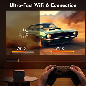 VGKE NET FLIX 1080p Mini lámpara LED Android 9 Proyector Wifi6 BT5.0 Cine en casa con LCD <span class=keywords><strong>450</strong></span> Ansi <span class=keywords><strong>LM</strong></span> 1080p Mini proyector de cine - Product Image 3