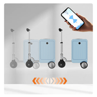 Valise intelligente électrique FUTURE JOY 20 pouces avec roues pivotantes et matériau ABS - Valise scooter unisexe