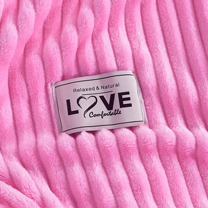 Couverture de luxe pour la maison, de qualité supérieure, super douce, à rayures, de couleur unie, couverture de qualité pour l'hiver - Product Image 5