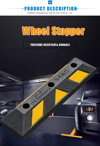 Cao su bền xe đậu xe Stopper nhà để xe đậu xe định vị aligner lề đường Chống áp lực Tốc độ va chạm dễ dàng sử dụng bánh xe dừng - Product Image 3
