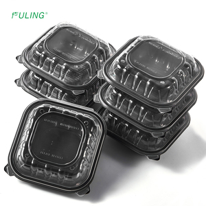 FULING Anti-Fog To Go Containers 9 Inch Plastic Clamshell Food Box Containers MFPP Hinged Container