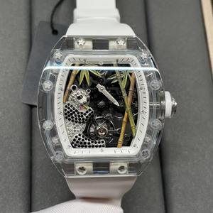 Reloj de Lujo de Primera Calidad Personalizado RM2601 con Caja Transparente de Cristal, Movimiento Visible, Reloj Mecánico Tourbillon para Hombre con Diseño de Panda - Product Image 6