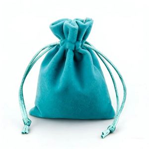 Sacs à cordon en velours rose pâle 4x6, petits sacs cadeaux en tissu velours brillant, pochettes à bijoux pour rangement, faveurs de mariage, Noël - Product Image 1