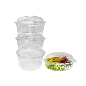 Trong suốt chất lượng cao thực phẩm <span class=keywords><strong>container</strong></span> rPet vòng nhựa salad hộp bát thực phẩm <span class=keywords><strong>container</strong></span> bán buôn với nắp - Product Image 4