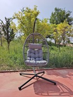 Chaise suspendue en rotin pliable pour salon d'hôtel, meubles d'intérieur, jardin, avec support, chaise à bascule, panier suspendu, hamacs