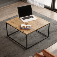 Table basse relevable moderne en bois pour salon, extensible
