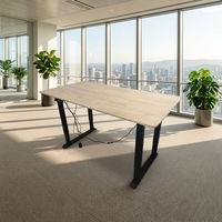 Bureau réglable en hauteur à double moteur robuste et moderne avec 4 pieds solides, bureau électrique pour poste de travail à domicile