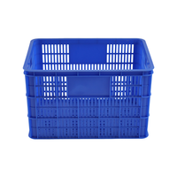 Caisse en plastique ventilée avec trous de drainage, empilable, écologique, durable, recyclable, panier de transport pour fruits de mer