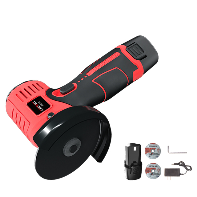 KAFUWELL PA4843 PA5319 12V Cordless Angle Grinder with 1500mAh Li-Ion Battery Cutting Grinding Polishing Tool for Metal Workshop