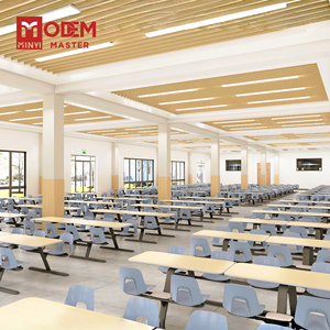 Juego de mesa y silla de comedor de restaurante de comida rápida moderna MINYI PANCA para 4 personas, muebles duraderos para comedores escolares - Product Image 1