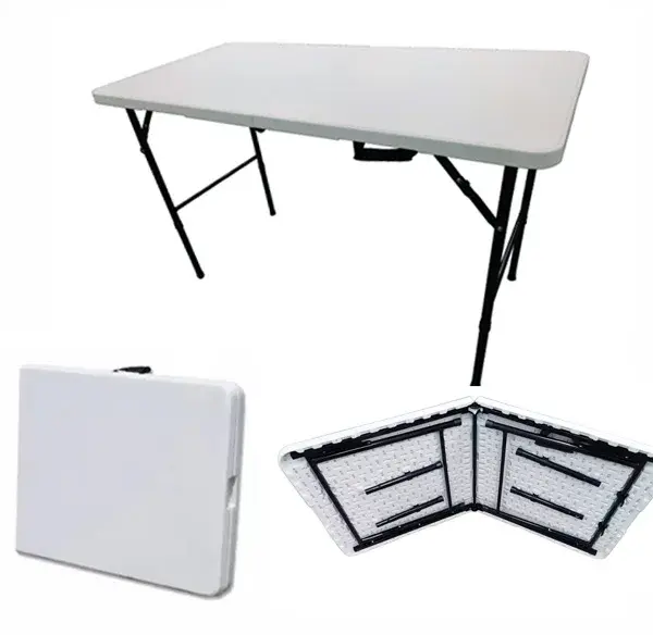 Hot Sale 122Cm 4ft Hdpe Outdoor Opvouwbare Dinning Bruiloft Plastic Klaptafel