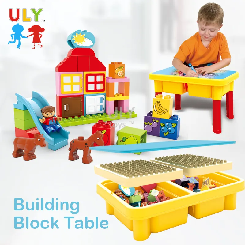 Multifunzione Bambini di Plastica Mattoni FAI DA TE Giocattolo Studio Gioco Compatibili Building Blocks Set Da Tavola