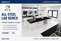 Banc de travail de laboratoire contemporain tout acier avec 2 tiroirs, surface époxy, armoires de rangement pour produits chimiques pour hôpitaux et entrepôts