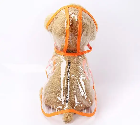 Hot Selling Dog Raincoat Cat Clothes Waterproof Pet Supplies Transparent Raincoat for Small Dogs