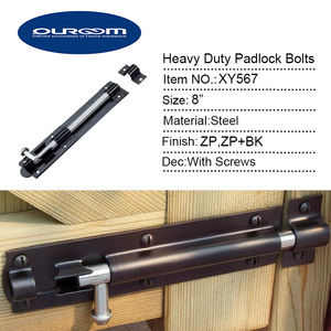 Wholesale 8Inch Steel Black Plated <strong>Heavy</strong> <strong>Duty</strong> <strong>Slide</strong> Barrel Tower <strong>Bolt</strong> Door <strong>Lock</strong> Modern Design for Outdoor Use - Product Image 2