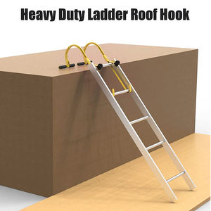 JH-Mech stabilizzatore per scale in acciaio per impieghi gravosi facile da usare gancio per tetto con scala in acciaio da 2 pezzi con ruota - Product Image 2