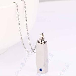 Mamá <span class=keywords><strong>y</strong></span> <span class=keywords><strong>Pap</strong></span>á Cubo de acero inoxidable colgante collar urna de Kit de cenizas de cremación de la joyería - Product Image 2