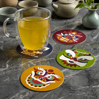 Sous-verre en PVC et silicone à dégradé de couleurs, écologique, résistant à la chaleur et à l'usure, avec maintien ferme, pour la Saint-Valentin