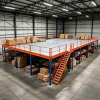 HONGXIN Étagère de mezzanine en acier robuste sans boulons, en acier laminé à froid, avec revêtement en poudre, protection contre la corrosion, réglable