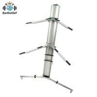 Double 2 Tier Plane Keyboard Stand Factory Wholesale Aluminium Alloy Musical Instrument Rack Electronic Piano Keyboard Stand
