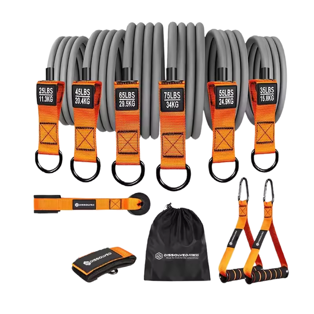 Hot Selling 300 Pound Resistance Rope Fitness Equipment Multi Functional Resistance Band Home Strength Training Set