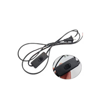 Câble d'alimentation pour lampe de bureau avec interrupteur 303, câble de 1 mètre à âme en cuivre, fiche plate, câble à deux conducteurs, dimmable