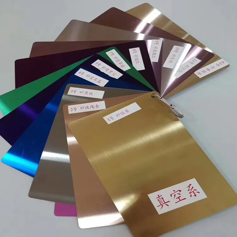 304 Golden Mirror Finish Titanium Gold Color Coated Stainless Steel Sheet