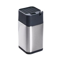 Support de couteaux de cuisine multifonctionnel en acier inoxydable en stock avec aiguiseur intégré, étagère de rangement intégrée, résistant à l'humidité