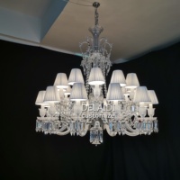 Lustre européen en cristal, luminaire suspendu pour salon, cristal, lustre, éclairage de luxe