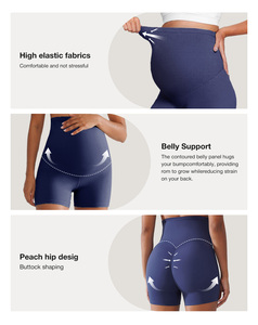 Shorts taille haute Vractivewholesale Peach Lift, tissu extensible quadridirectionnel, respirant, soutien abdominal, adapté à la <span class=keywords><strong>grossesse</strong></span> - Product Image 2