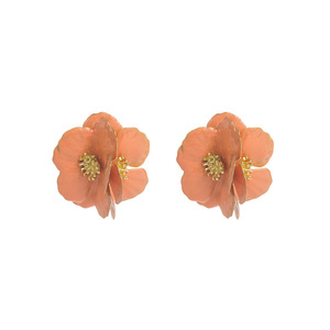 Pendientes Resoul de Resina con Flores 3D Estilo Francés, Pendientes Barrocos Grandes con Flores, Pendientes Vintage - Product Image 5