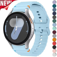 Bracelet de sport en silicone ondulé Forwelleny style original 40mm 44mm pour Samsung Watch 7 SE 6 Classic 5 Pro 4 Smartwatch