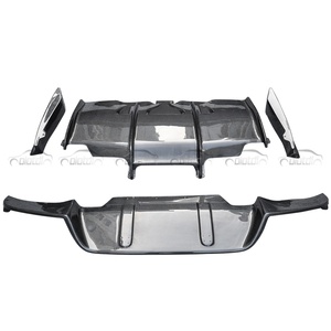 PSM Carbon Fiber Diffuser Rear Bumper Lip Fin Spoiler With Canards Side <b>Splitter</b> for BMW M6 F12 Auto Tuning - Product Image 4