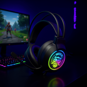 Casque de jeu stéréo Xtrike Me GH-416 avec haut-parleurs de 40 mm, son surround RGB, casque de jeu avec microphone - Product Image 3