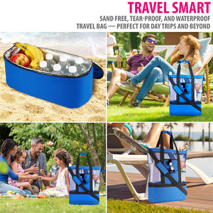 Bolsa de Playa Impermeable de Color Sólido con Compartimento Refrigerante - Esenciales de Vacaciones para Mujer para Todas las Estaciones - Product Image 4