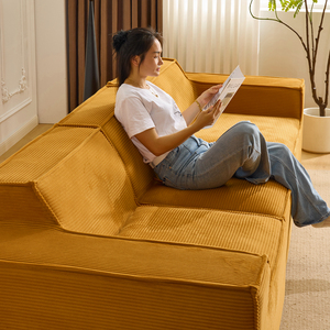 Modern Seal Memory Foam Sectional Sofa Reclining Compressible <b>Bed</b> Chair for Living Room Villa School-Fabric <b>Sponge</b> Filling - Product Image 2