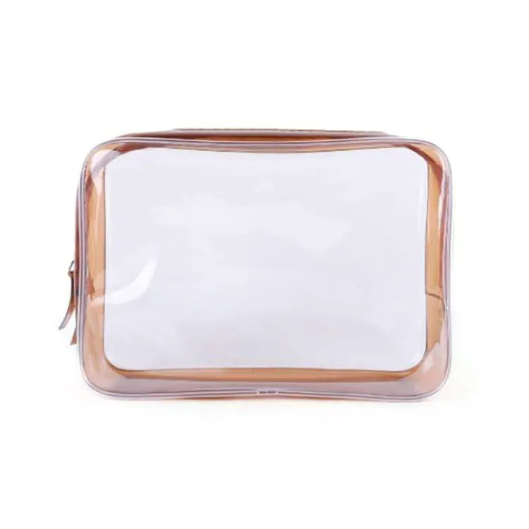 Bolsa de higiene pessoal personalizada, maquiagem transparente à prova d'água para viagem, bolsa de zíper para cosméticos