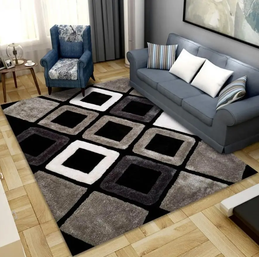 Grote Zachte Studeerkamer Tapijten Floor Geometrische Modern Art Woonkamer Tapijten Thuis Nordic Slaapkamer Bed Deken Gebied Tapijt