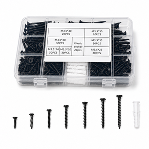 210 tornillos de plástico de nailon M3.5 para paneles de yeso, tornillos de expansión para fijación en concreto, anclajes de plástico para tuberías - Product Image 3