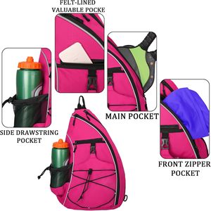 Borsa per Pickleball Personalizzabile, Zaino a Tracolla Impermeabile, Borsa Sportiva per Racchette con Porta Paddle e Scomparto per Scarpe, per Uomini e Donne - Product Image 3